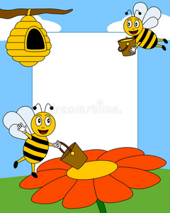 卡通蜜蜂相框2