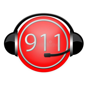 911部门灭火器耳机标志
