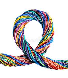 编织彩色计算机电缆