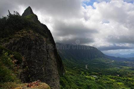 夏威夷语 瓦胡 海湾 山谷 风景 檀香山 巴利语 地标 太平洋