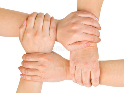 小人物手连手图片