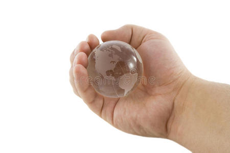 手里的玻璃球
