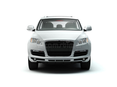 suv越野车白色豪华suv前视图照片