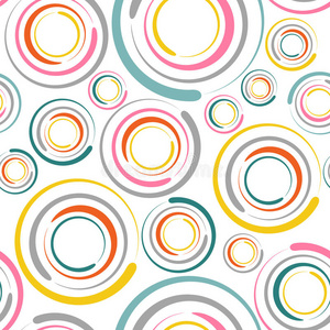 圆形轨道圆形无缝图案照片