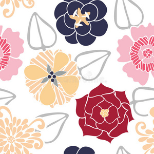 彩色花卉图案图片