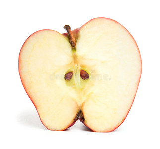 红苹果的一半图片
