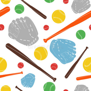 棒球无缝图案照片