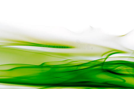 抽象的绿色和白色背景照片