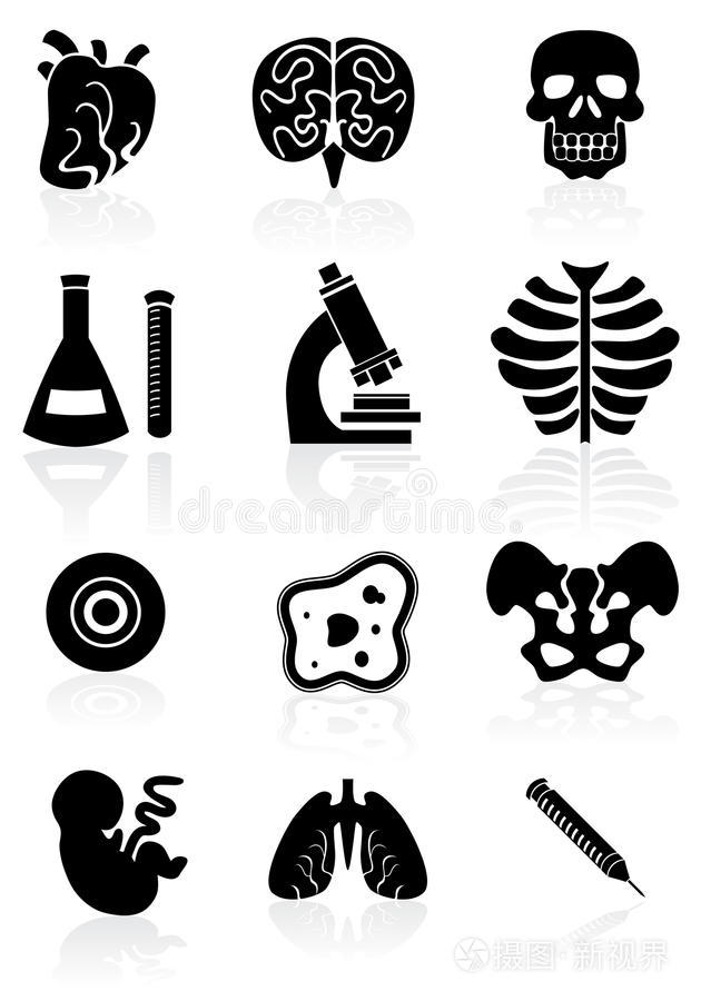 生物图标集黑白