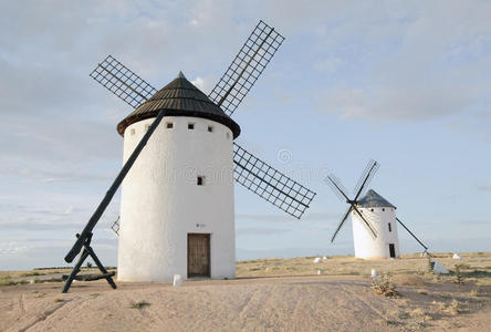 西班牙，ciudad real，campo de Crectana的风车