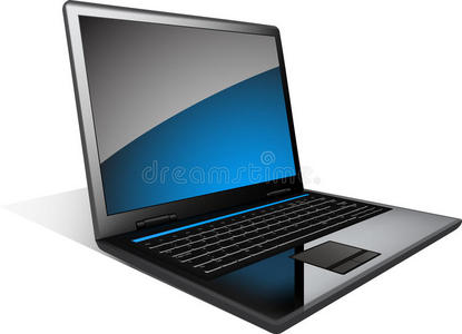 蓝色条纹笔记本电脑