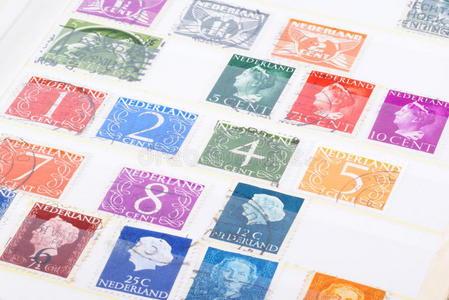 旧荷兰邮票。