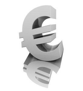 欧洲货币白灰色，带金属反射