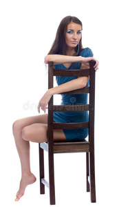 椅子上的模特