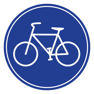 蓝色自行车图标