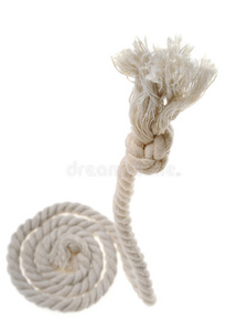 有结的绳子。