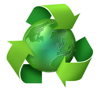 绿色地球循环利用照片