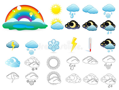 矢量天气图标集