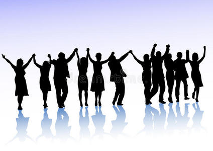 成群结队的观众照片