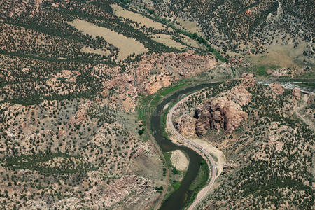 航拍河阿肯色河航拍照片