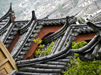 中国丽江中国屋顶
