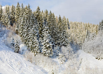 冬季滑雪索道