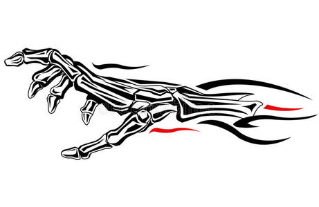 骷髅手插画骷髅手照片