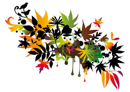 五彩缤纷的秋天大自然图片