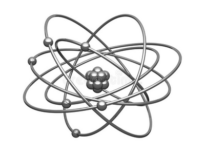 中心核原子的银模型照片