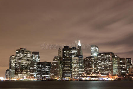 纽约曼哈顿夜景线