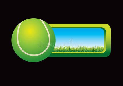 从窗户到外面的网球图案