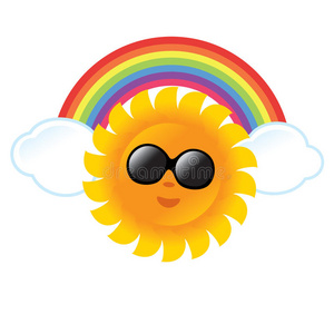 地光与彩虹图片