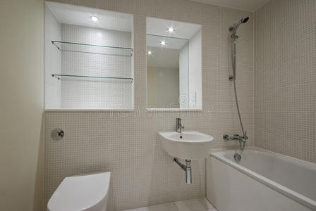 莫扎克瓷砖当代浴室