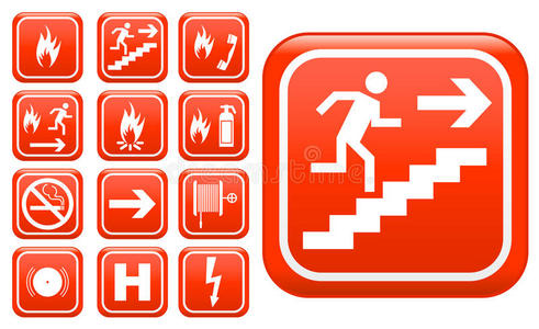 紧急消防安全标志图片