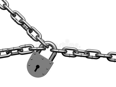 链条上的钢锁铰链
