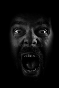 尖叫声水獭吓坏了的疯子的尖叫声照片