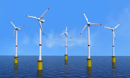 海上风力涡轮机照片