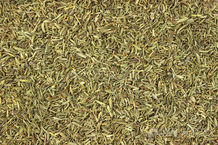 百里香干的近景