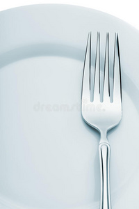 盘子上的叉子