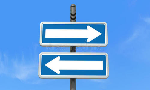 方向路标插画-方向路标手绘-方向路标卡通图-摄图新视界