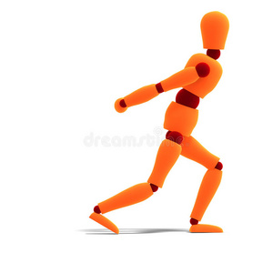 橙色红色人体模型