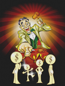 卡通拍卖师照片