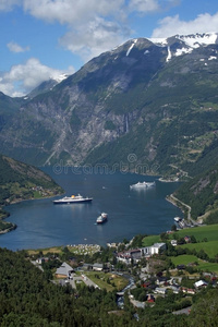 geirangerfjord特写镜头