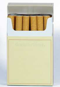 香烟盒空白白色背景的人体破拳香烟有大小不同的儿童