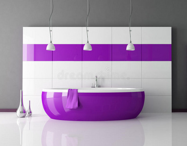 紫色浴室