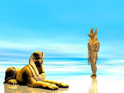 古埃及雕像插图
