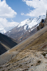 在尼泊尔喜马拉雅山徒步旅行图片
