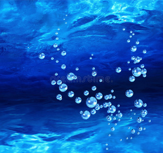 水下蓝色气泡