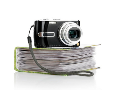 数码相机和相册图片