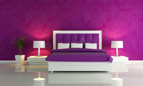 紫色时尚卧室